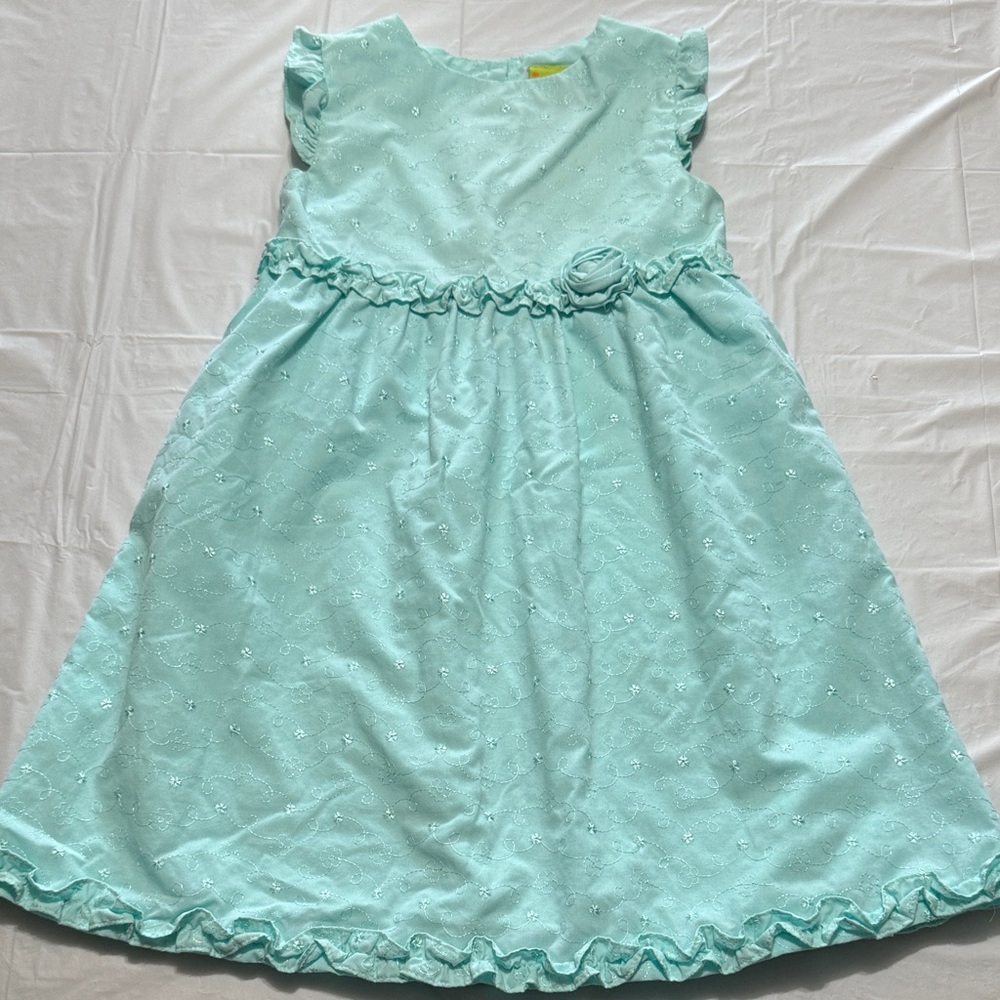 Penelope Mack Dress size 6 blue floral embroidered